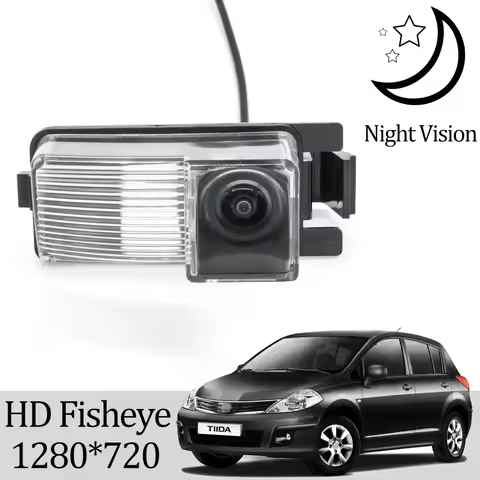 Owtosin HD 1280*720 Fisheye Rear View Camera For NISSAN Tiida/Versa/Latio Hatchback C11 2004-2012 Ca