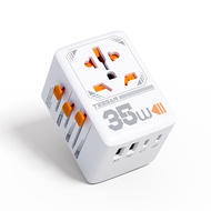 TESSAN 35W Travel Mate Universal Adapter with USB Type C Ports Travel Charger Fit iPhone/Samsung/Hua