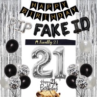 Jollyboom 21st Birthday Decorations, Finally 21 Birthday Decorations Rip Fake Id Finally 21 Sash Ban