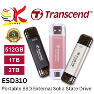 TRANSCEND SSD ESD310C / ESD310S / ESD310P DUAL USB 10GBPS PORTABLE EXT SSD WITH USB-C+USB-A CONNECTO