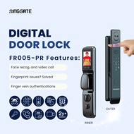 SINGGATE FR005 PRO Smart Viewer Digital Door Lock Face Recognition/Hidden Fingerprint/PIN/RFID Card/Key