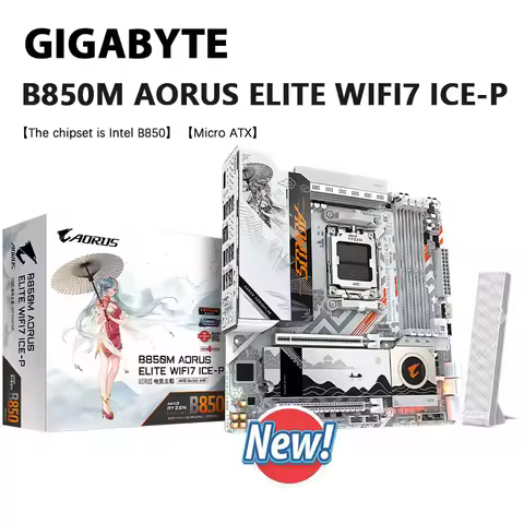 GIGABYTE B850M AORUS ELITE WIFI7 ICE-P Micro ATX Motherboard AMD B850 Ryzen 9000 8000 7000 Series CP