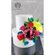 A Gumpaste Flower Bouquet READY STOCK Vibrant Bouquet Cake Topper / Bunga Hiasan Kek / Bunga Gum pas