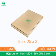 MD4 - 35x25x3 cm - 100 hộp carton dẹt - Hộp đóng hàng hộp nắp gài hộp quà | Magix Packaging