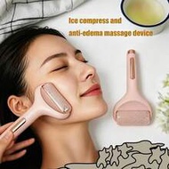 1pc Pink Ice Roller Face & Body Ice Head Roller Cold Compress De-Puffing Massage Care Beauty Tool