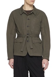 THE VIRIDI-ANNE BELTED BUTTON UP COTTON JACKET