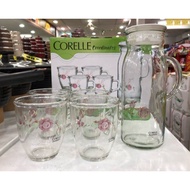 💥Hot Items💥Corelle Coordinate Country Rose 5pc Jug Set / Set Jug And Corelle Glass Interesting