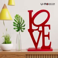 U-RO DECOR รุ่น LOVE-STYLE (เลิฟ-สไตส์) ประติมากรรมโพลีเรซิ่น Red ขนาด W 22 x D 7.7 x H 40 cm. ตกแต่