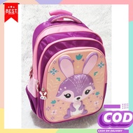 Trolley Bag For Girls 6-wheels Premium Quality Push Trolley Bag For Elementary School Girls Rab