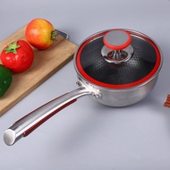 [MS] 316 Stainless Steel Honeycomb Pan Non-Stick and Anti-Scratch Milk Pan/ Stainless Steel Pot