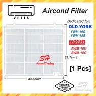 (1pcs) ORIGINAL Old-York/Acson Wall Mounted Aircond Filter # Old-York(YWM10G/YWM15G) # Acson(AWM10G/