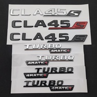 ALL 3d ABS Car Trunk Badge Sticker Letters CLA45S Logo Fender TURBO 4MATIC Emblem For Mercedes CLA 4