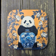 熊貓國寶-晶雕陶瓷吸水杯墊