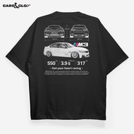 Cars and Clo - Oversized Black - bmw F80 M3 Blueprint T-Shirt