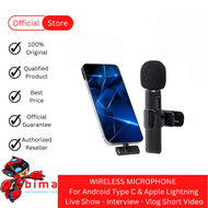 Microphone Wireless Mic Clip On For Android Type C &amp; Apple Lightning