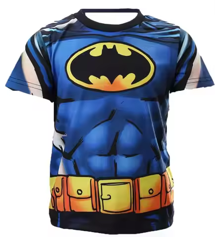 2026 New Hot Toys Batman Cosplay T-shirt New Style Oversized Loose-fitting Casual Quick-drying 3D Sh