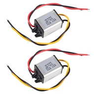 2PCS DC Buck Converter Voltage Regulator DC 8-22V to 3-15V 5V 12V 3A Step-Down Module Waterproof Car