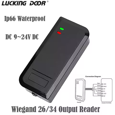 Mini Wiegand Output Proximity Reader Waterproof Rfid Door Access Control 125Khz/13.56Mhz Reader WG 2