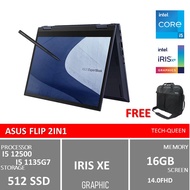 Ready Gan Asus Vivobook Flip core i5 iris xe 512gb ssd windows