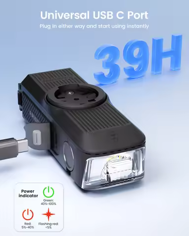 RAVEMEN FR1000 Bike Headlight For Garmin Wahoo Bryton IGPSPORT GPS Rechargeable Bicycle Front Light 