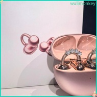 WU Rhinestones Clip on Earbuds Open Ear Removable Ear Accessories DIY Decoration for Freeclip