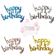 Belon Huruf Happy Birthday Set Tulisan Berangkai ( Bersambung )