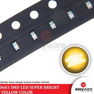 LED 0603 SMD YELLOW SUPER BRIGHT YELLOW LED SMD 0603 BRIGHT YELLOW easywa53 Very Popular