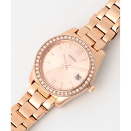 Fossil Women Rose Gold Stainless Steel Date Watch ES4318