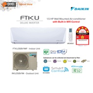 Daikin FTKU35BV1MF 1.5 HP Wall Mounted Deluxe Inverter Air-conditioner with Built-in Wifi Control &amp; 3D Airflow