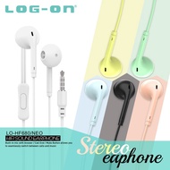 HENSET EARPHONE HEADSET - HANDSFREE - HF LOG ON HIFI SOUND NEO MACARON LO-HF680