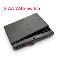 Battery box for 8 AA 1.5V batteries converts to 12V (battery not included)