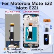 6.5" OEM LCD For Motorola Moto E22 E22i Display Touch Screen Digitizer Replacement With Frame For Mo