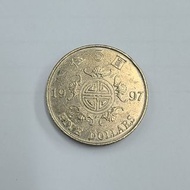 1997 回歸紀念版 香港五圓 五元 硬幣 紀念幣 $5
