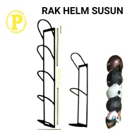 GANTUNGAN Helmet Rack, Helmet Hook, Iron Wall, 5 Tiers, 4 Tiers, 3 Tiers, Premium, Strong