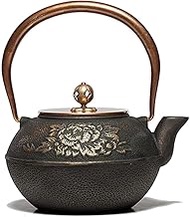 JapanCast Iron Tetsubin Teapot Teapots Iron Tea Kettle Tea Pots for Loose Tea 1.2L Tea Ceremony Iron Kettle Cast Iron Teapot Boiling Water Tea Set Tea Accessories