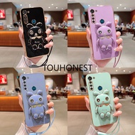 Casing Motorola Moto G8 Power Case Motorola Moto G22 Moto G50 Case Motorola Moto G52 Case Motorola Moto G8 Play Case Motorola Moto G60 Moto G40 Fusion Case Motorola Moto E6S Moto E6 Plus Case New Cute Rabbit Bracket Mobile Phone Cover Case With Rope