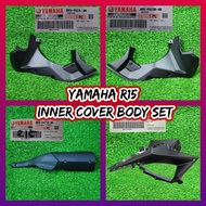 YAMAHA R15 R15 INNER COVER BODY SET ORIGINAL YAMAHA 100% - BLACK [ BK6 ]