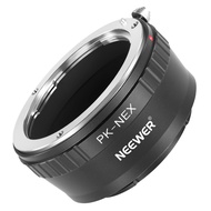 NEEWER Lens Mount Adapter Manual Focus Ring Compatible with Pentax K Mount Lens to Sony E Mount Came