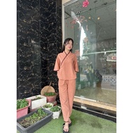 Japanese women's linen outfit