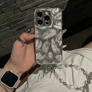 3D Feather Ribbon Silvery Hologram Silver Brush Case Hardcase / Casing hp For 1P 11 12 13 14 15 16 P
