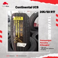 Continental uc7 205/50R17 Tayar Baru (Installation) 205 50 17 New Tyre Tire TayarGuru Pasang Kereta Wheel Rim Car