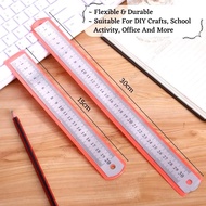 15cm / 30cm / Straight Metal Ruler / Pembaris Besi / Double Sided Ruler Measuring tools / Steel Rule
