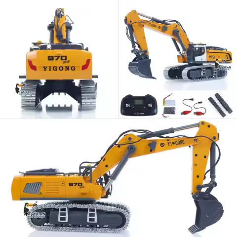 K970 RC Excavator 1/50 Engineering Vehicle Remote Control Electric Lifting Digger Metal Bucket Track