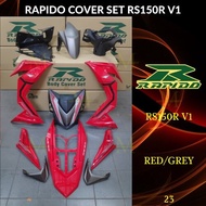 RAPIDO BODY COVER SET RS150R RS150 V1 (23) - RED/GREY (STICKER TANAM) COVERSET
