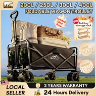 【WTHB】300L Outdoor Wagon Trolley Heavy Duty 10 inch Troli Barang Camping Trolley Foldable Trolley Sh