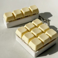 New DIY Keyboard Fidget Keychain Keycap Keys Button Finger Keyboard Cap 4/9Keys Pass The Time