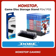 DOBE PS5 Game Disc Stand PS4 PS3 Storage Box 10 Slot 1 Pair Display Dock TP4-1813