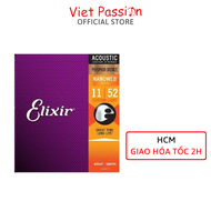 Dây đàn guitar acoustic elixir 16027 Phosphor Bronze Nanoweb cỡ 11 dây đàn Elixir 16052 và 16002 chí
