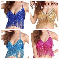 CHIHIRO1HXY3 Sequin Performance Top - Perfect for Dance Shows & Nightclubs