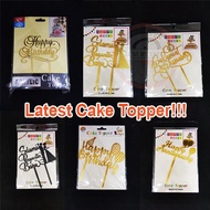 Acrylic ​Cake Topper/Happy Birthday Anniversary Bertunang Engagement Party Decoration Tool